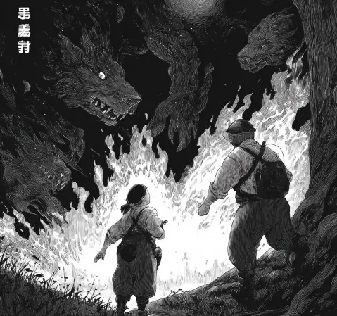 科幻题材漫画封面：未来都市与机甲剪影
